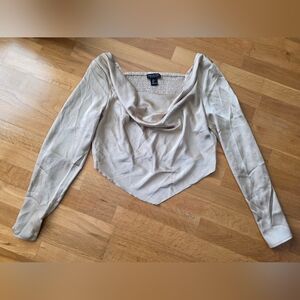 Rachel Zoe Cream Cowl Neck Silk Top